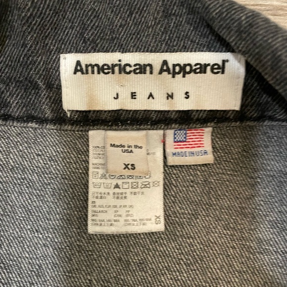 VINTAGE Black Denim American Apparel Jacket - Picture 2 of 3